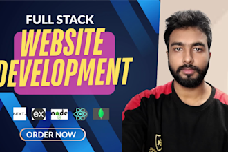full stack website development as react js next js javascript developer