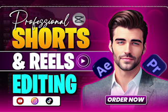 edit short form videos for youtube shorts, instagram reels and tiktok video ads