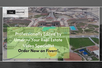 create  professional real estate video editing  within day