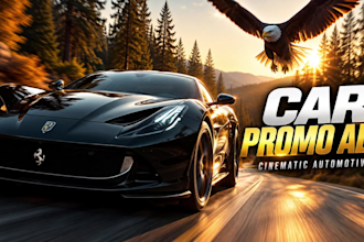 create car dealership video ads, ai car commercial, product promo video ads
