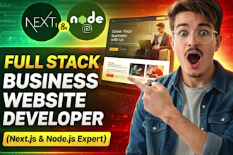 develop a full stack next js website with node js backend