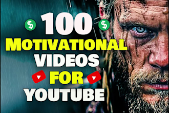 create 30 motivational videos for youtube channel