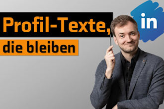 write a german linkedin profile that sticks