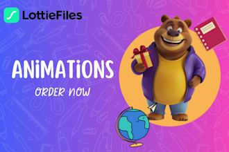 create svg animation json lottie for website or app