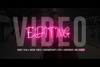 creatively edit your short film, music video, documentary