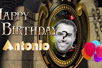 create happy birthday wish video with magic mirror