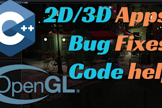 develop 2d or 3d programming projects using cpp and opengl