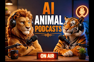create ai animal podcast videos viral content