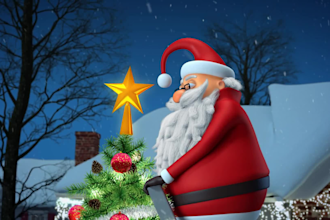 make amazing christmas animation video