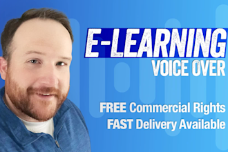 record a professional american male voice over for your elearning course