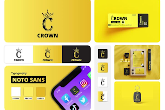 design logo, brand style guide and branding kit