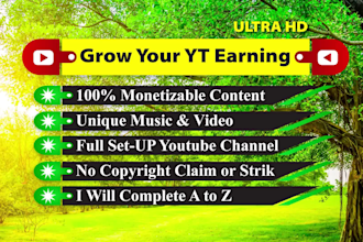 create youtube channel with 30 meditation and relaxation, spa, yoga music videos