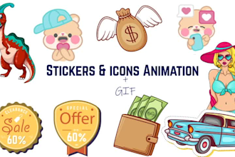 create and animate premium custom stickers and GIF