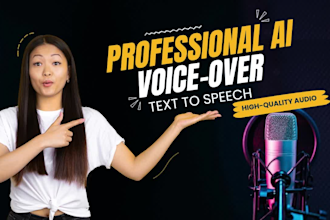 do human realistic male and female ai voiceovers in 12 hours