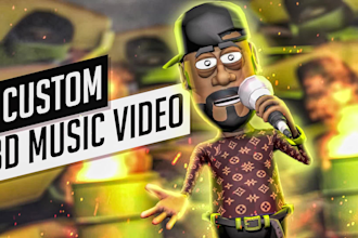 create your custom 3d animated music video