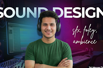 design sound effects for short films, animation, game or ai