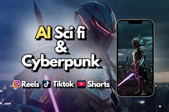 do ai sci fi and cyberpunk for short réels, and tiktok video