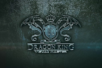 create custom 3d grunge metal logo intro