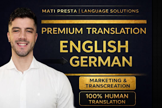 translate and adapt your marketing copy from english to german