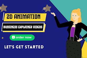 create 2d animated explainer video and 2d animation marketing video