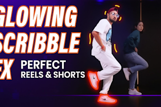 create glowing scribble effects for your reels and shorts