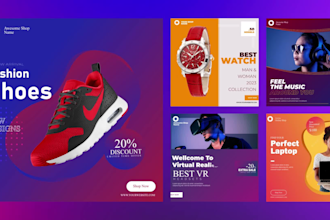 create animated poster or stunning gif banner motion graphics ads, cover, flyer