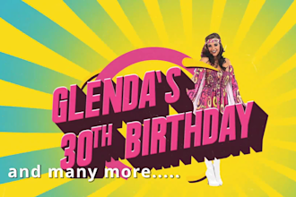 make birthday, wedding party invitation save the date video