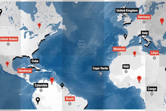 create custom map animation video for any country, city or location