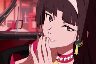 2d traditional japanese anime style short film, animated trailer story animation