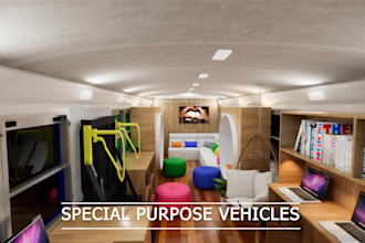 design and render your motorhome, rv, campervan, mobile vehicle