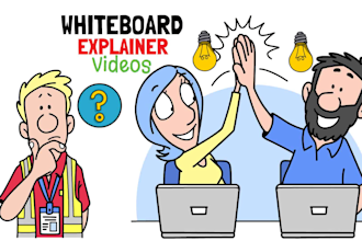 make a custom whiteboard animation doodle explainer video