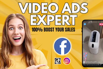 be your facebook ads maker, commercial and product video ads editor