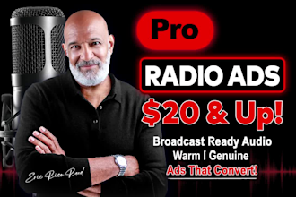 produce a pro radio ad voice over