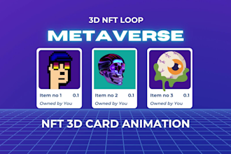 do 3d nft animation, nft promo video, nft art video ads