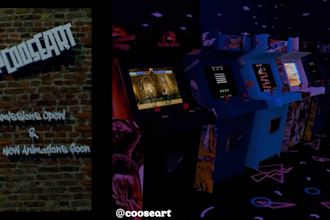create n64 psx ps1 low poly style 3d animations