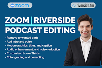 do zoom and riverside podcast editing in 24 hours