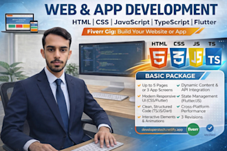 build a responsive website or flutter app