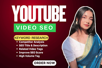 be best youtube video SEO expert and channel growth manager