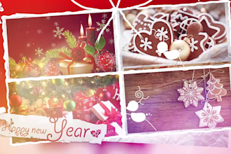 create amazing christmas and new year intro of your choice