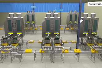 do 3d industrial manufacturing workflow, factory automation, 3d production line