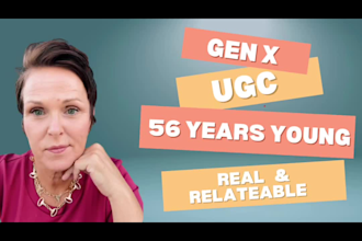 create mature ugc video ads, review, testimonial, spokesperson genx