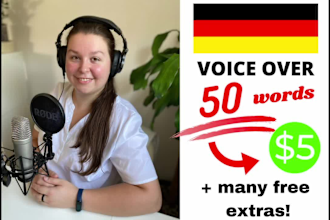 produce a female german voice over in a pleasant and multifaceted voice