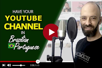 record a brazilian portuguese voice over of your youtube video