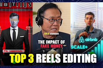 do instagram reels, youtube shorts and tiktok video editing