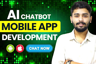 develop ai mobile app, ai web app, ai saas, ai chatbot or custom mobile app