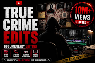 edit true crime and documentary videos for youtube