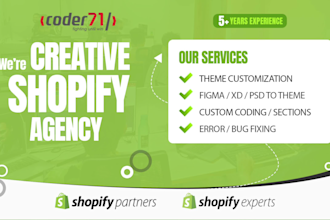 do shopify coding, theme customization, awesome store design