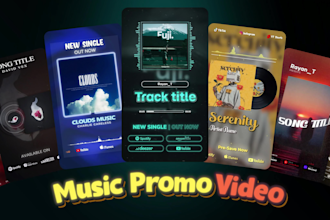 make music promo video for instagram, youtube, facebook