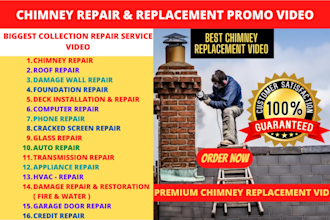 do chimney repair or chimney cleaning promo video