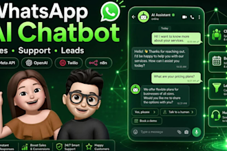 build a whatsapp ai chatbot using meta cloud API, twilio, openai or n8n